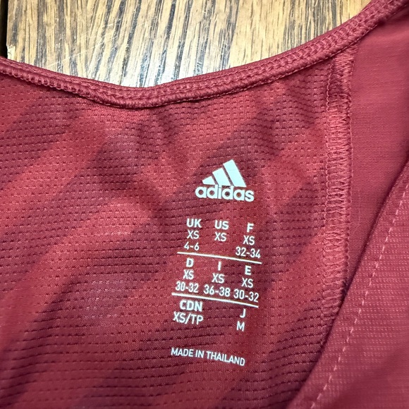 Adidas Burgundy Top with Black Accents - Picture 2 of 6